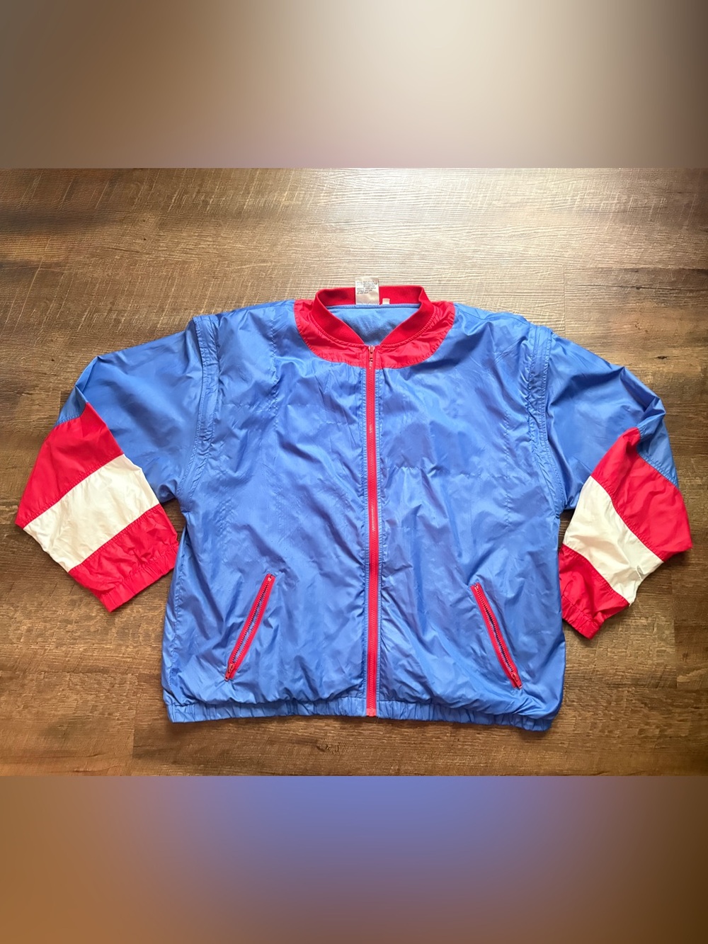 Reebok True Vintage 80s track jacket vector starburst logo sz L - Picture 6 of 12